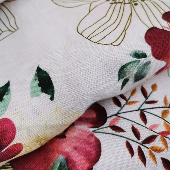 도매 린넨 원단, 의류용 디지털 인쇄 순수 린넨 면 의류